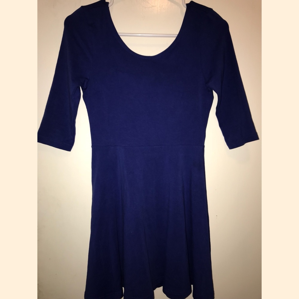 Blue skater dress